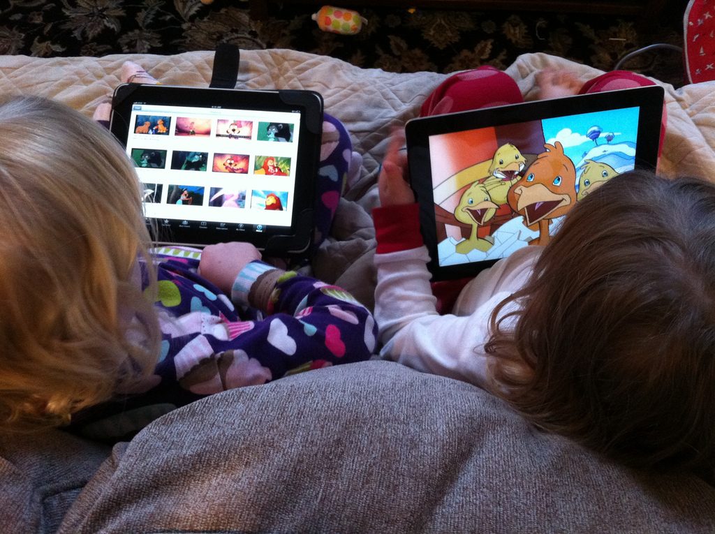 los niños y las tablets