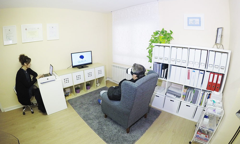 Sala de tratamientos con realidad virtual en centro sábilis